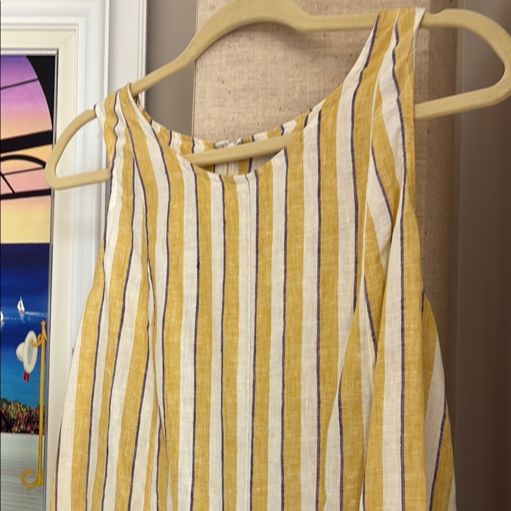 Rachel Zoe Yellow and White Striped Jumpsuit